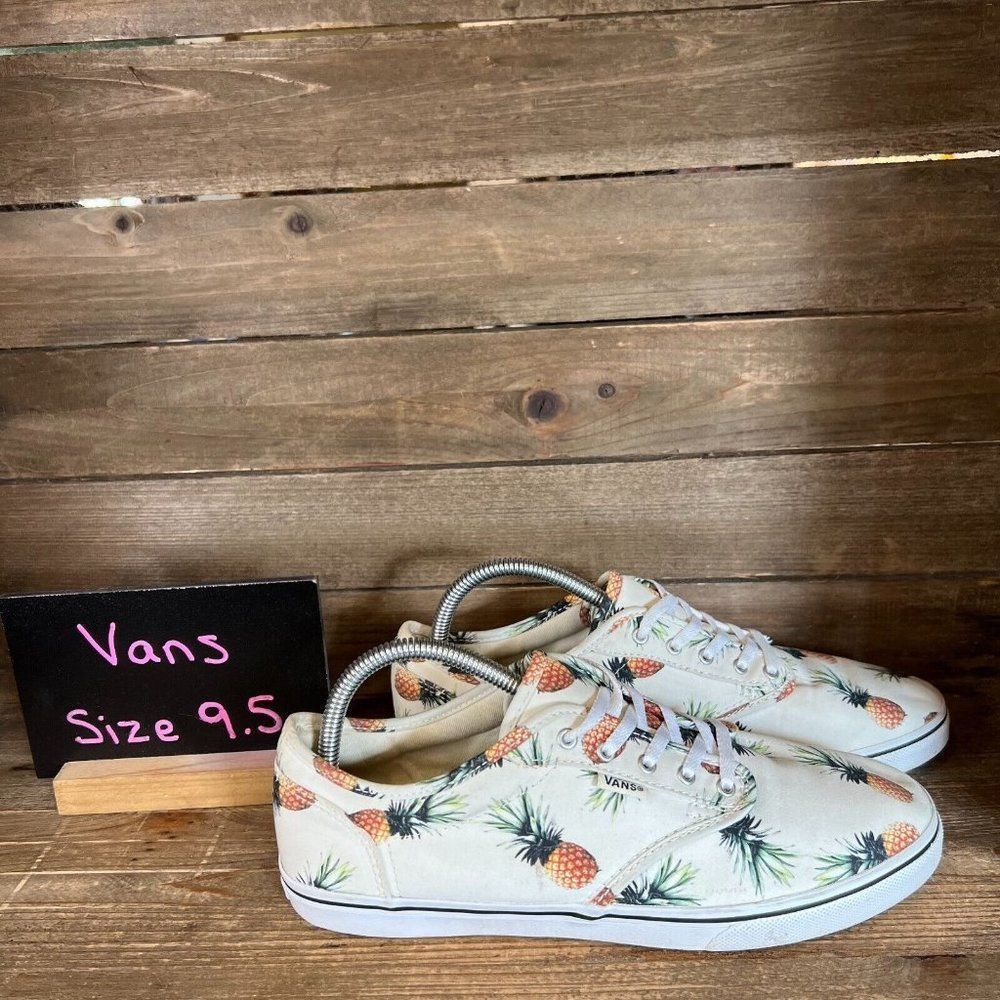 Womens VANS Era Pineapple Ivory Skateboarding Low Top Sneakers Shoes‎ Size 9.5 M